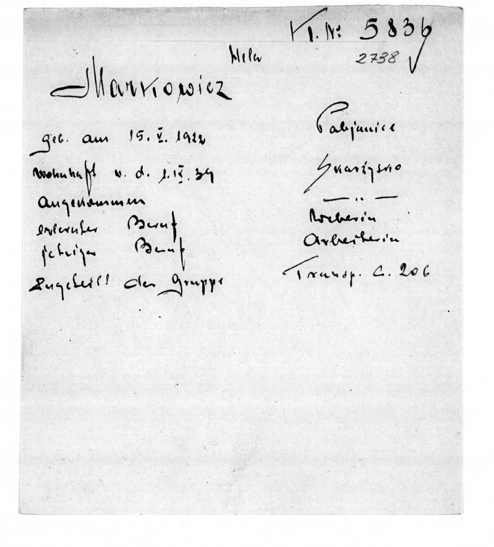 Source record Czestochowa Forced Laborers