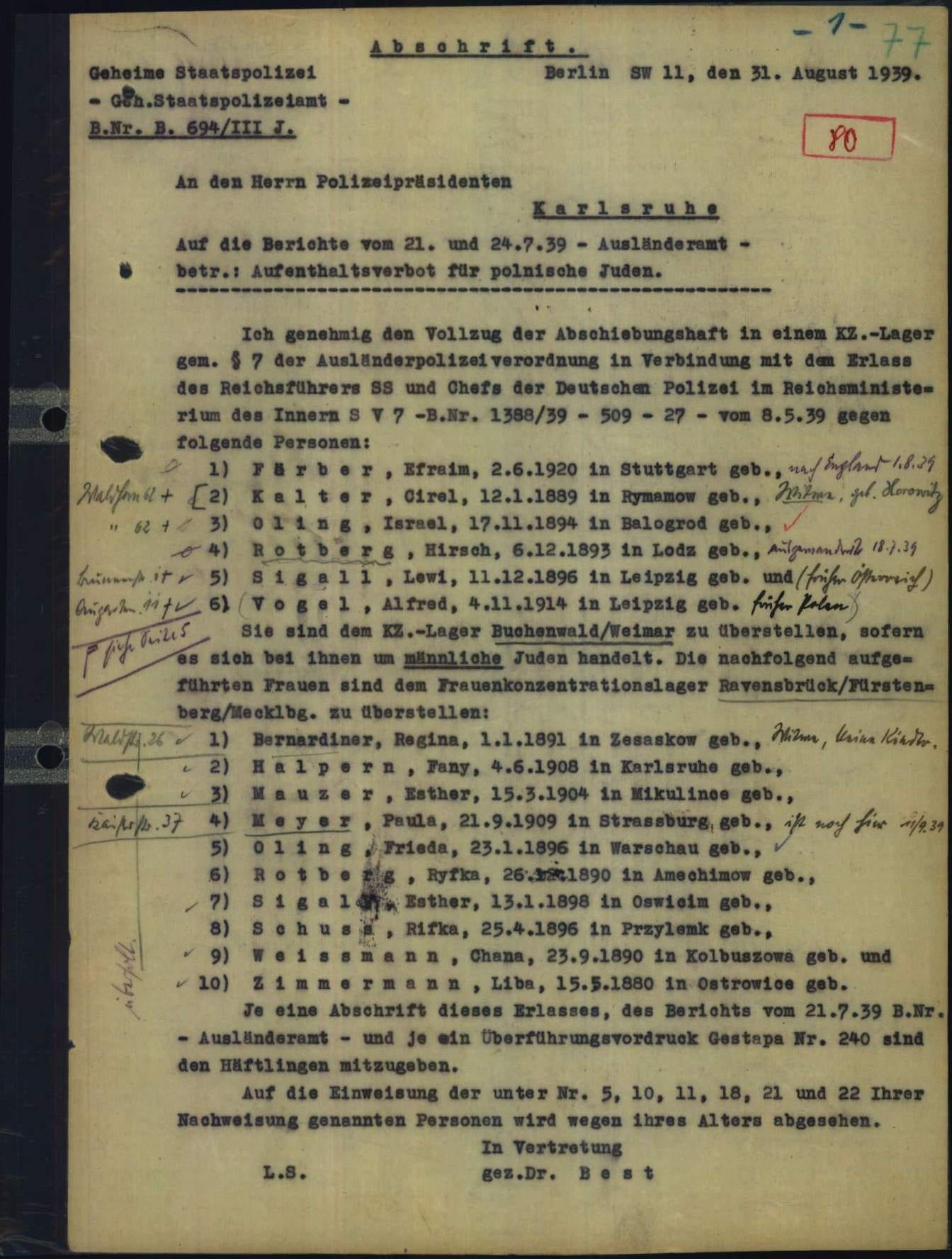 Registration and deportation of Polish Jews