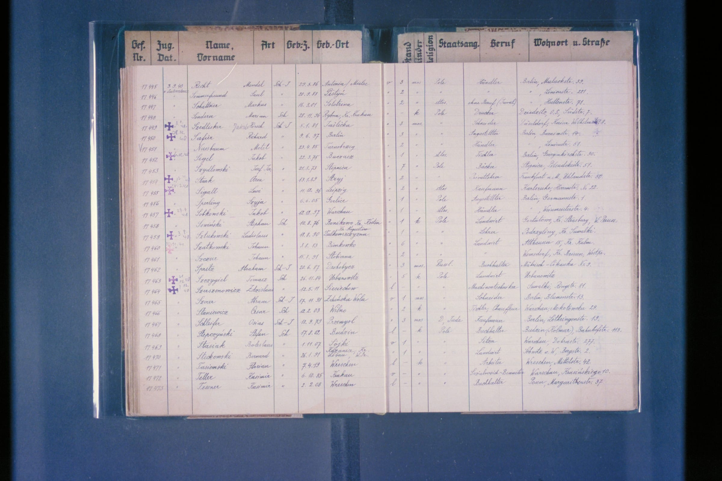 The official Dachau Concentration Camp Prisoner Registry Book