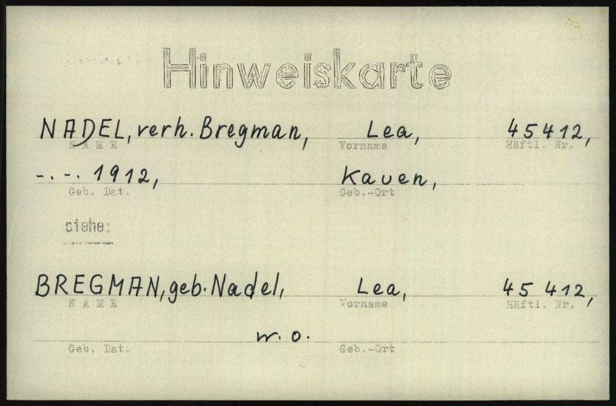 Cross-Reference Card