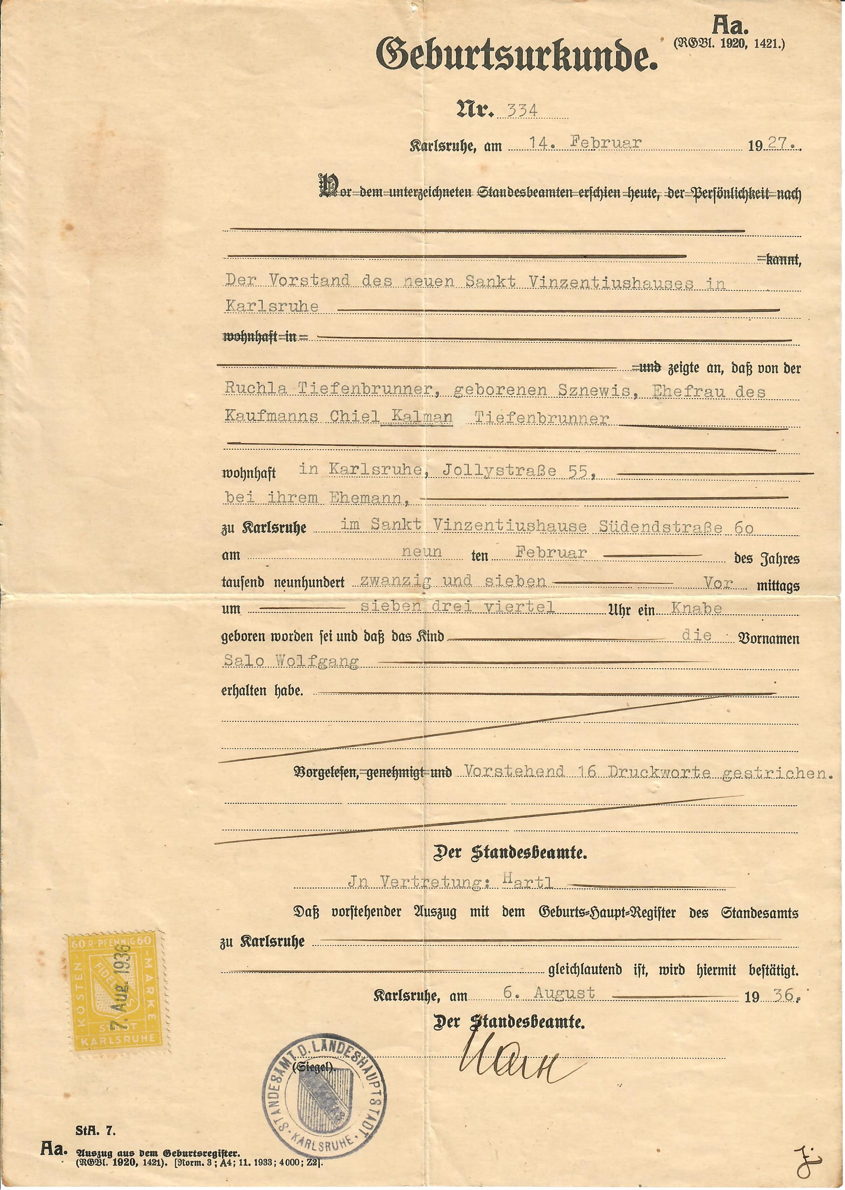 Birth Certificate