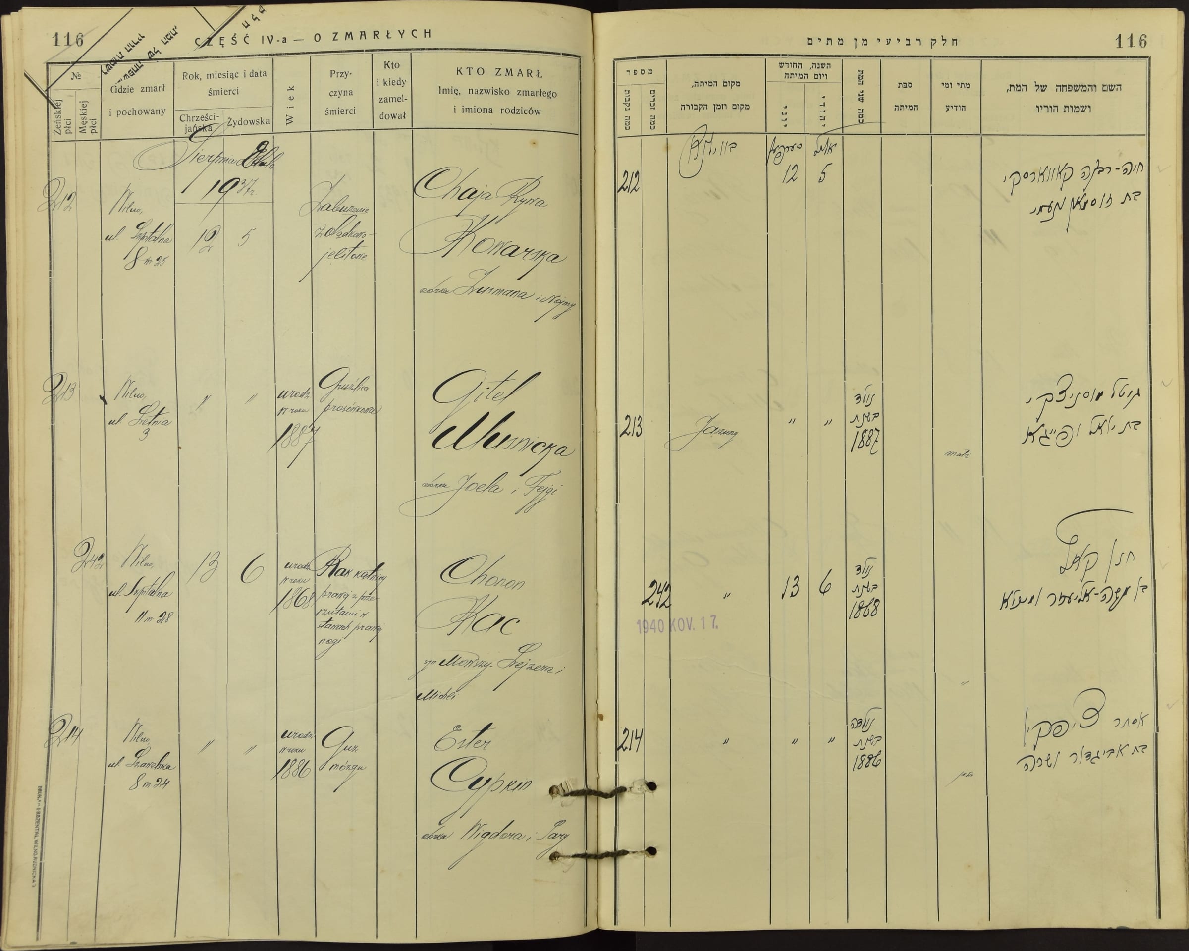 Death register